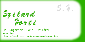 szilard horti business card